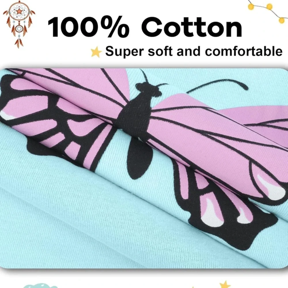 Girls 4 Piece Pajama Sets Cotton 18-24 Mos.